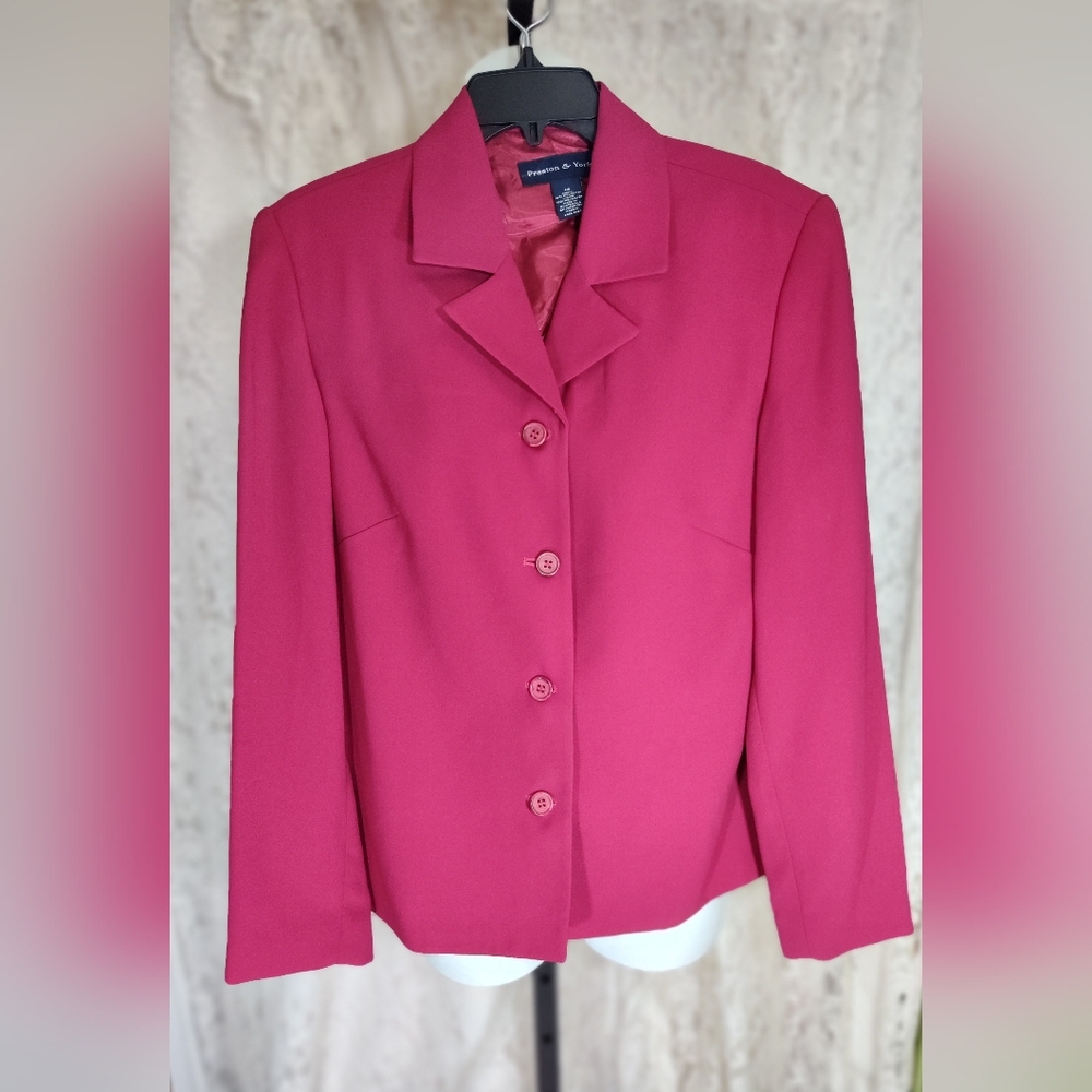 Red Blazer Jacket Preston York (Dillards) Sz 12 NWOT